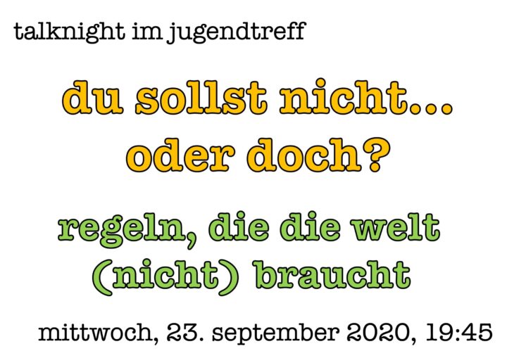 Mehr über den Artikel erfahren TALKNIGHT VOM 23. SEPTEMBER