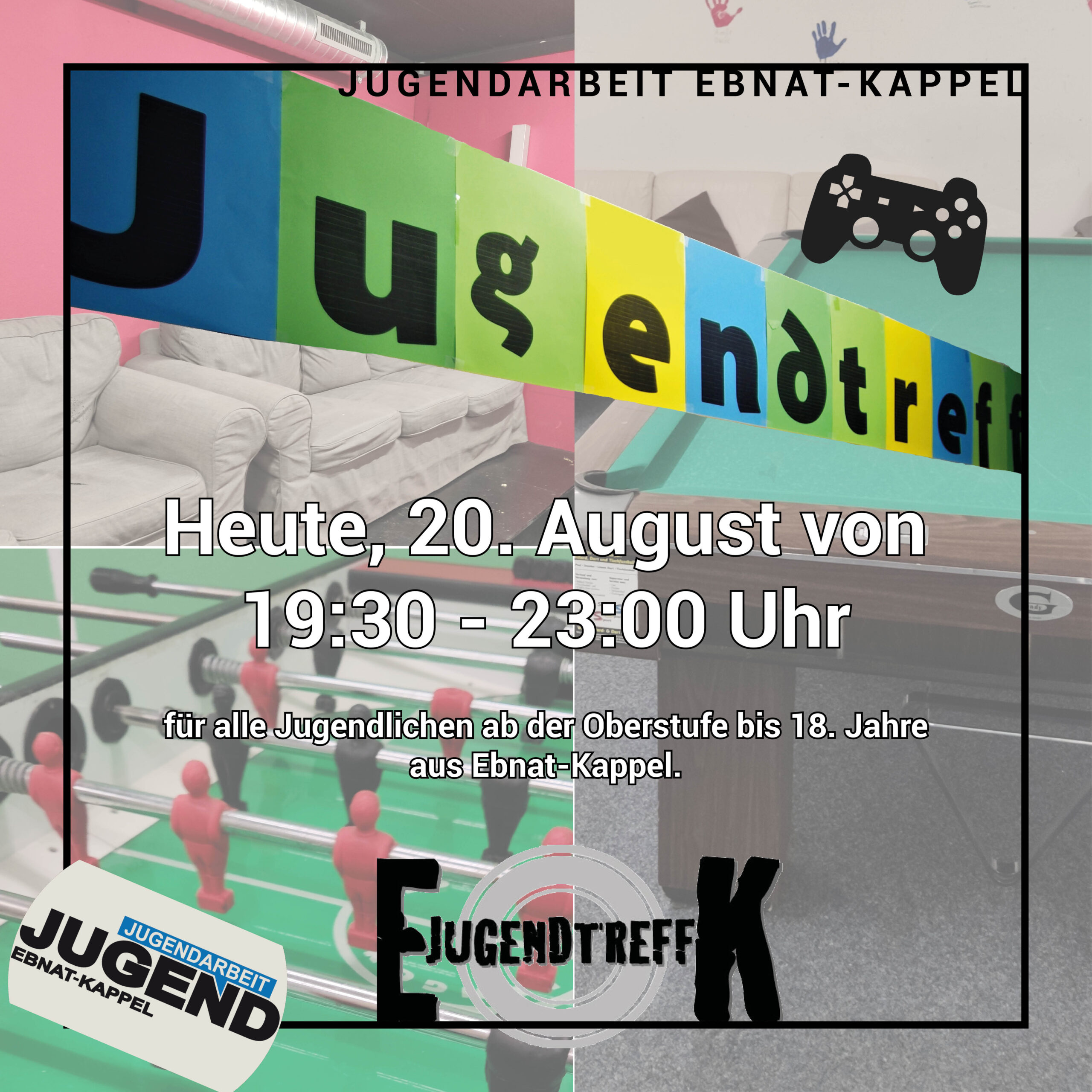 Mehr über den Artikel erfahren JUGENDTREFF VOM 20. AUGUST