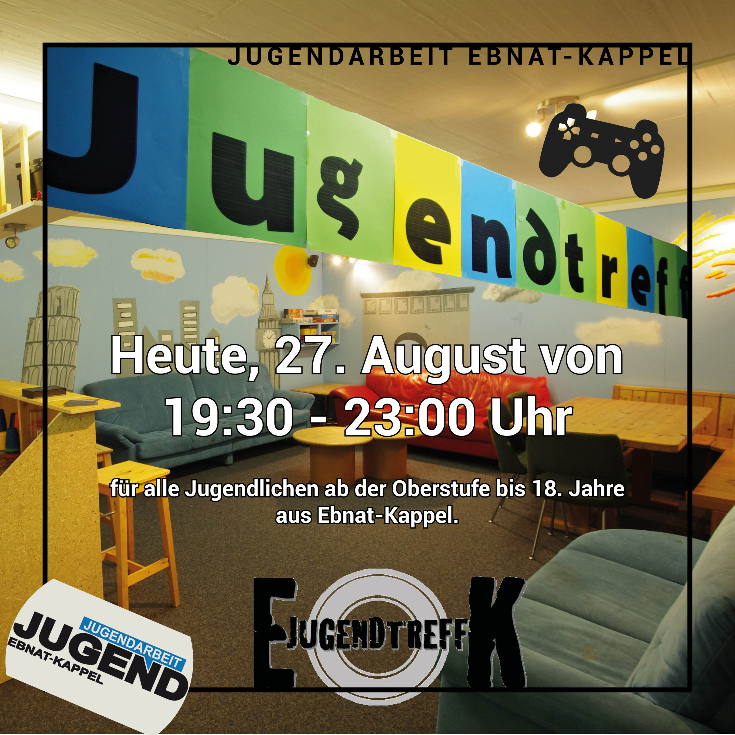 Mehr über den Artikel erfahren JUGENDTREFF VOM 27. AUGUST 2021