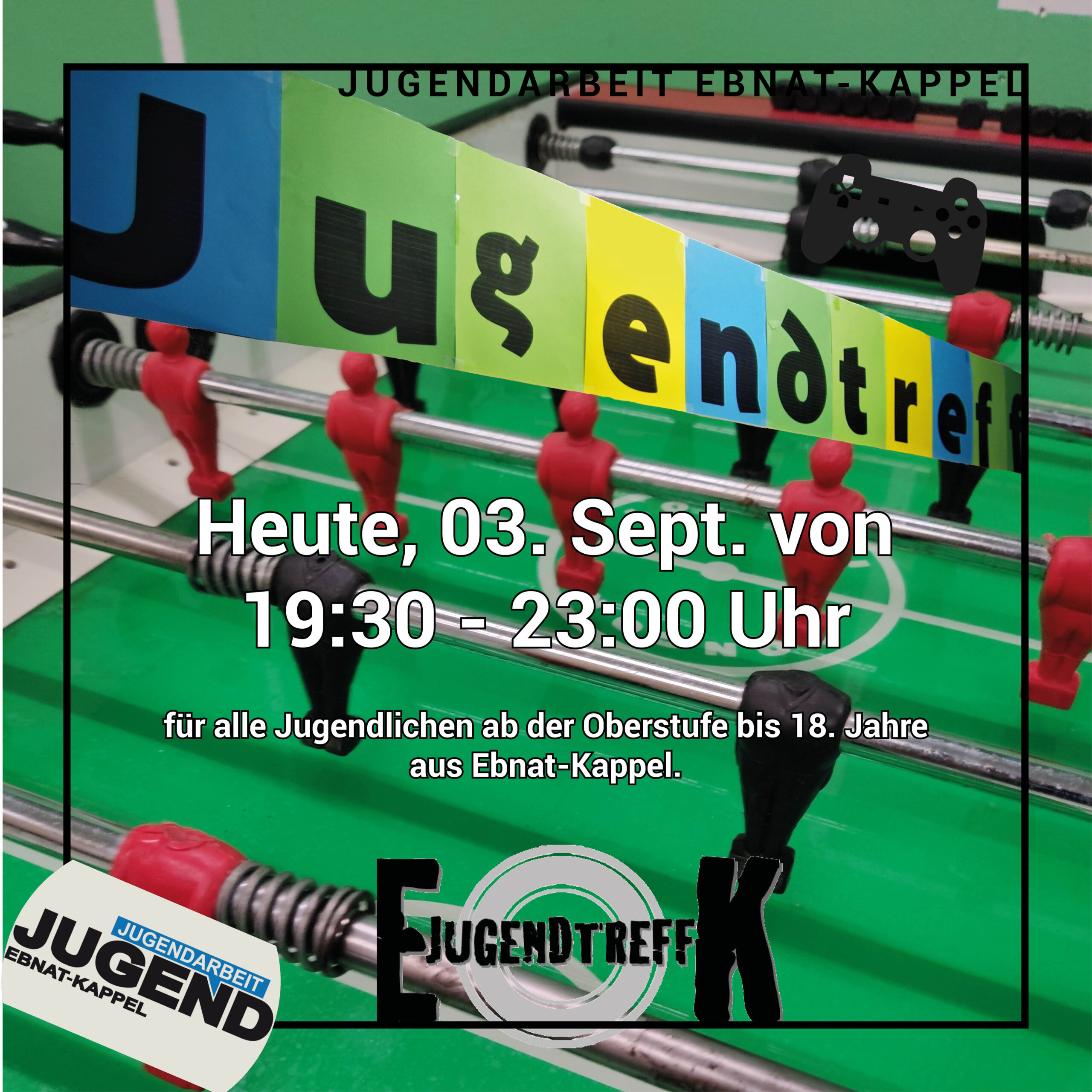 Mehr über den Artikel erfahren JUGENDTREFF VOM 3. SEPTEMBER 2021