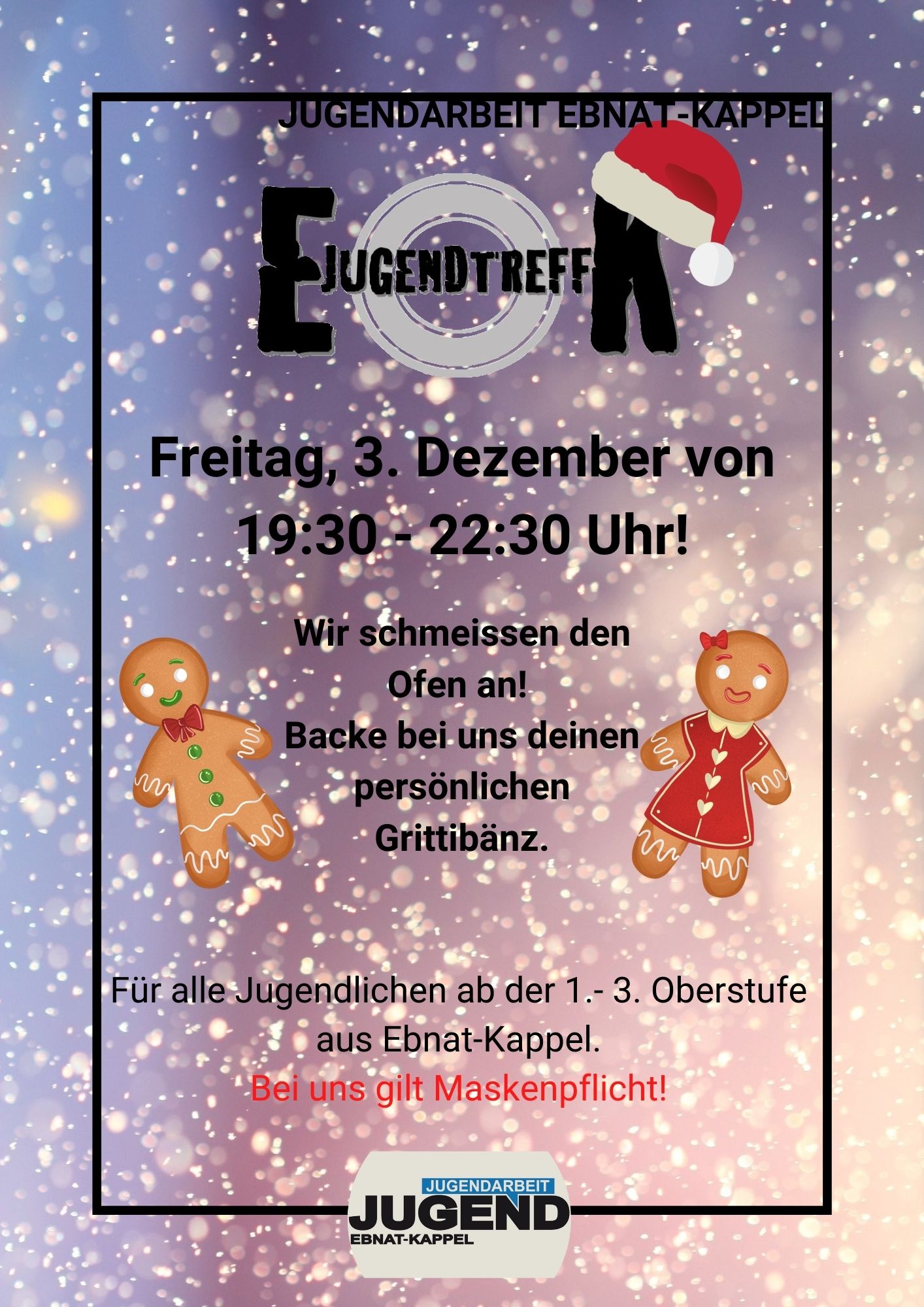 Mehr über den Artikel erfahren JUGENDTREFF VOM 3. DEZEMBER 2021