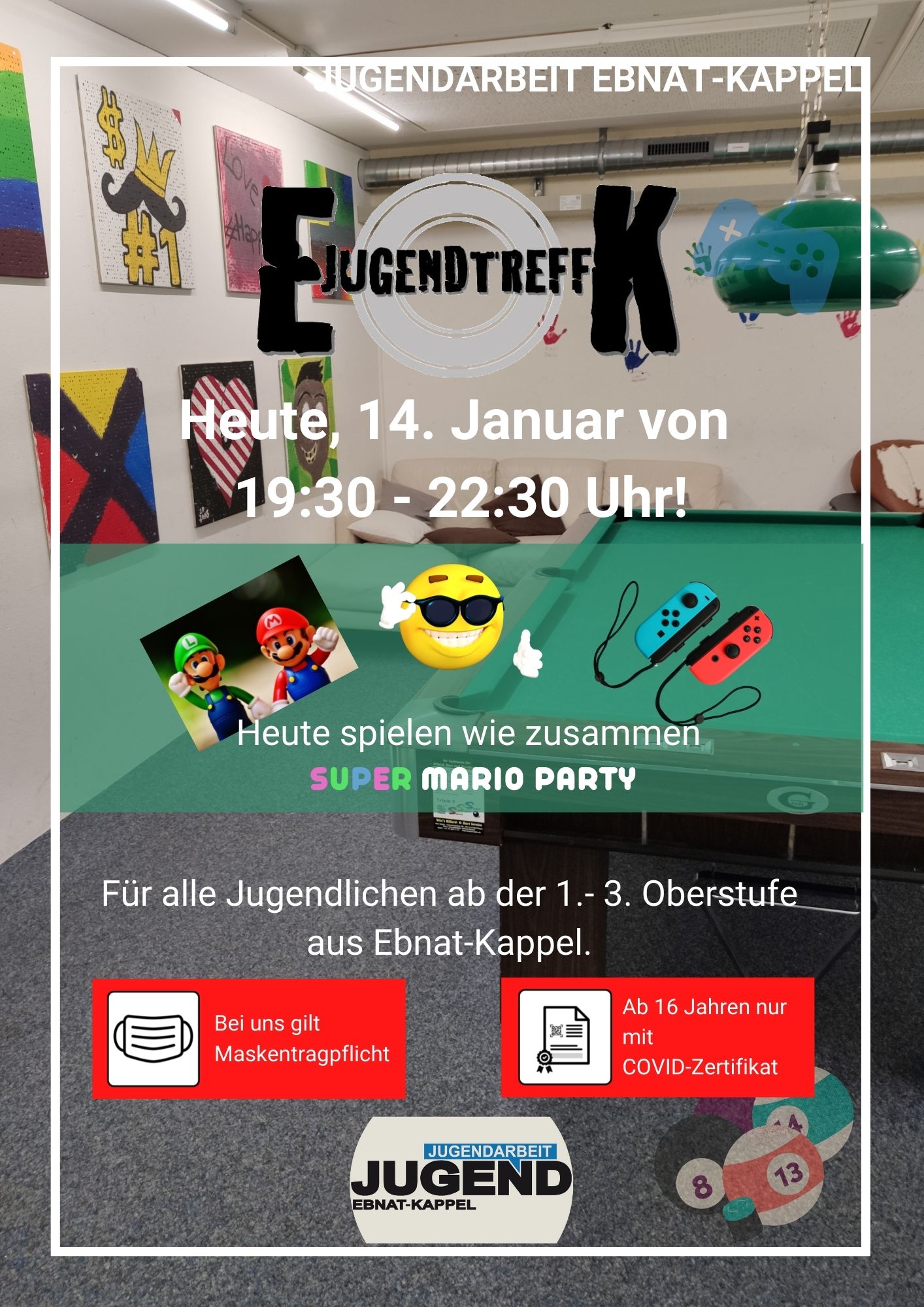 Mehr über den Artikel erfahren JUGENDTREFF VOM 14. JANUAR 2022