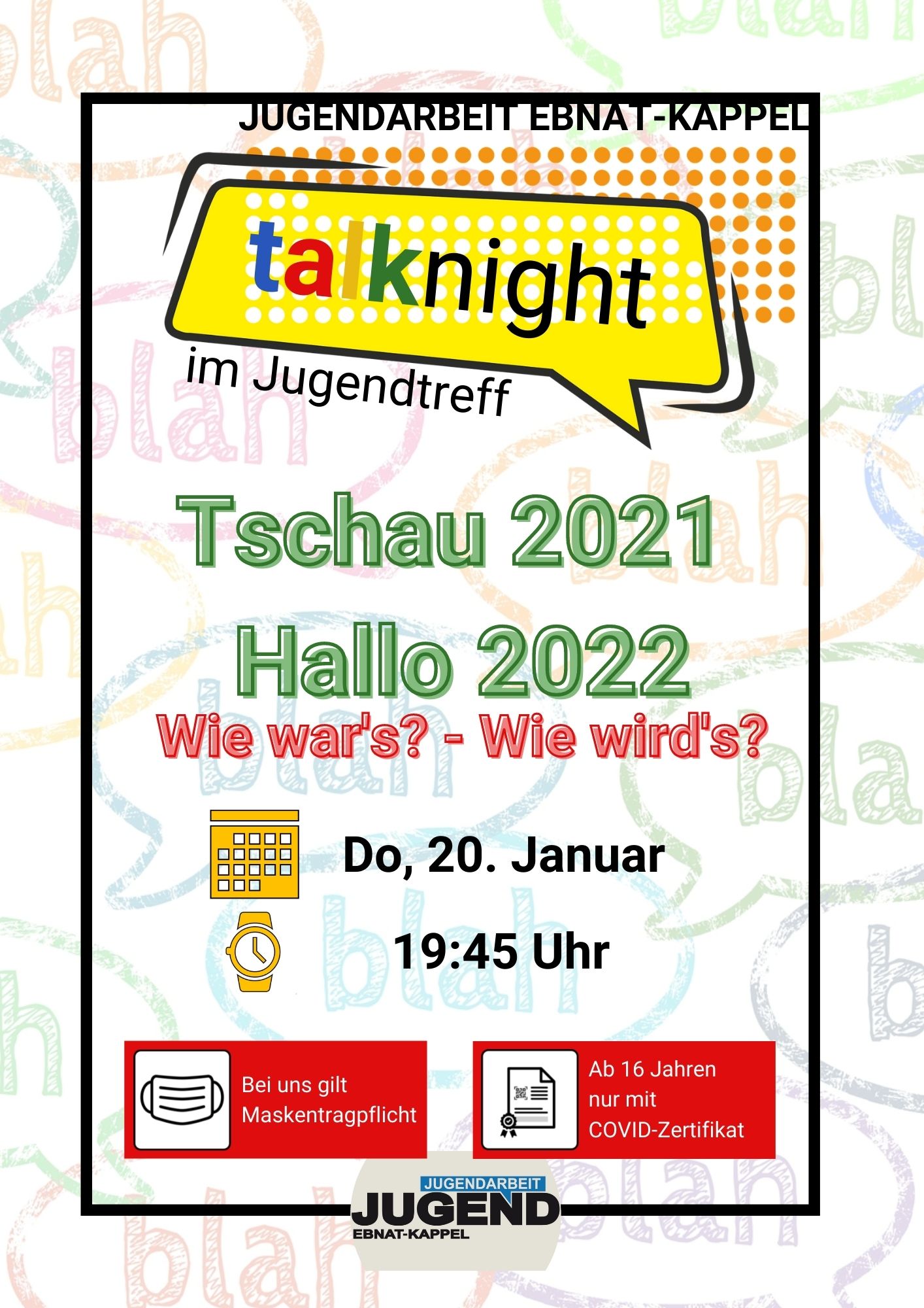 Mehr über den Artikel erfahren TALKNIGHT VOM 20. JANUAR 2022