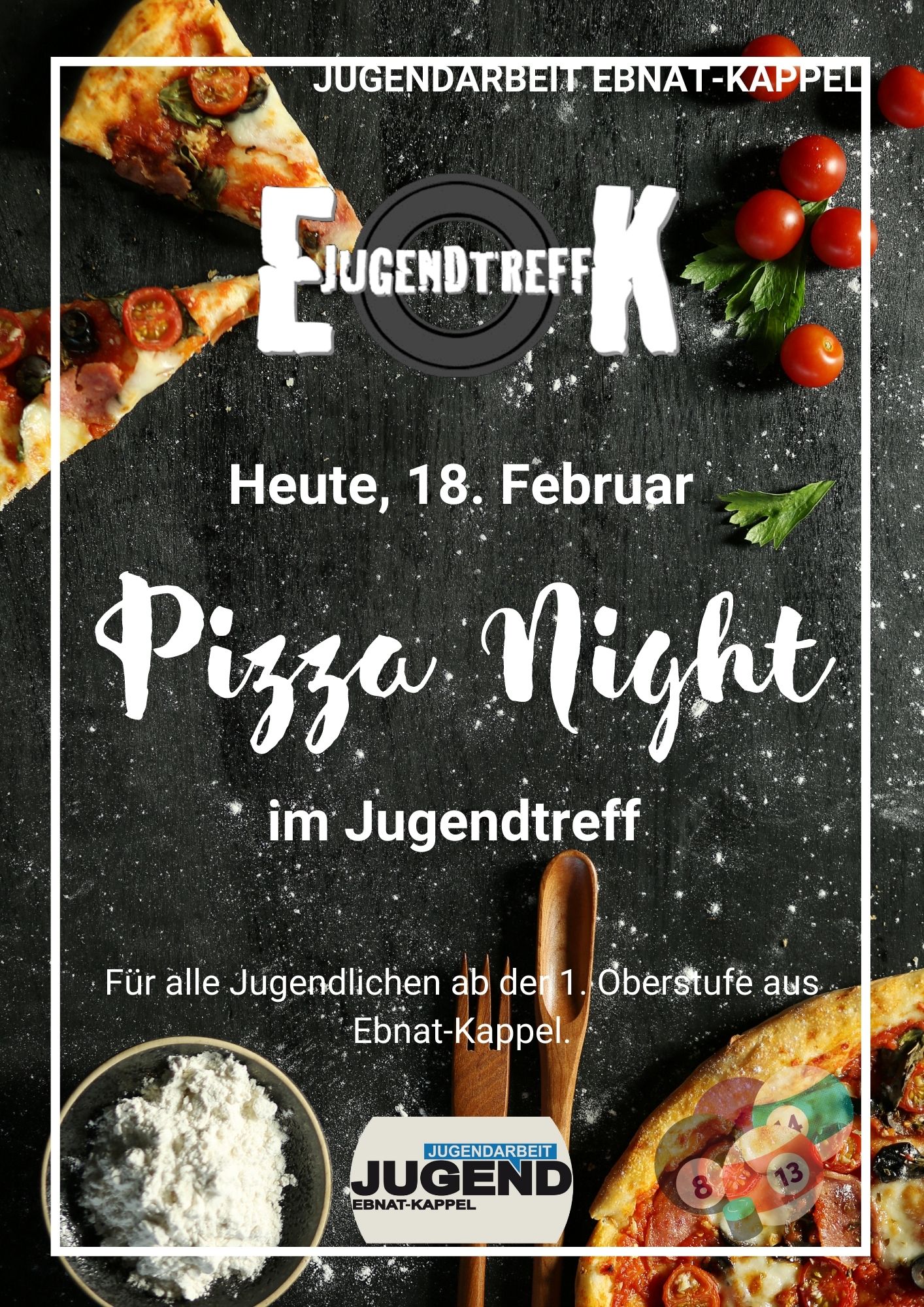 Mehr über den Artikel erfahren PIZZA NIGHT IM JUGENDTREFF