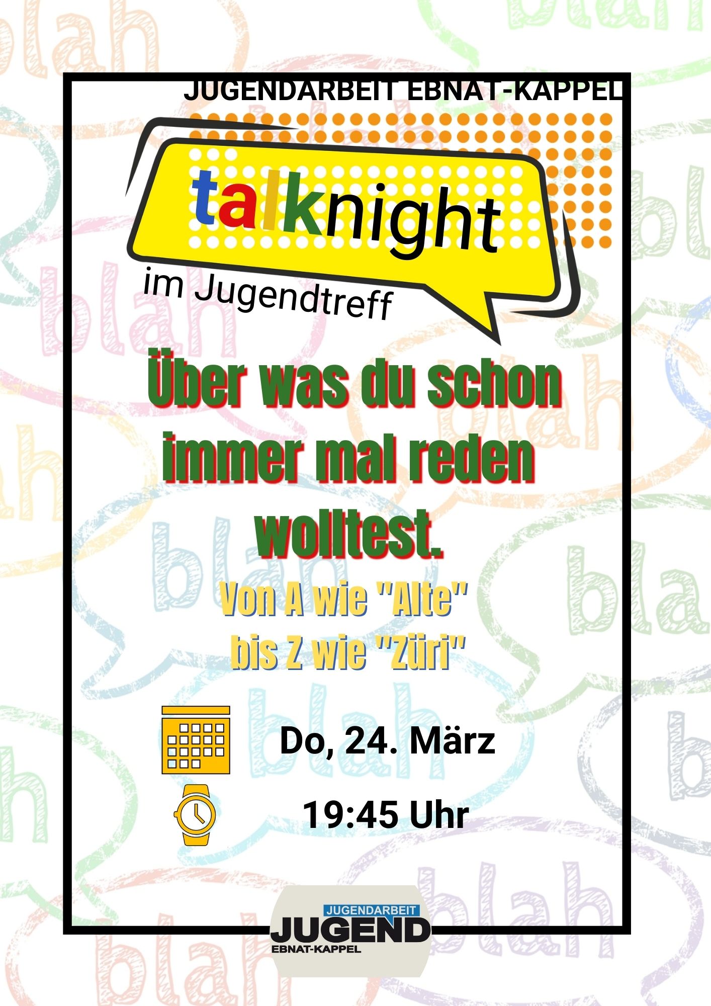 Mehr über den Artikel erfahren TALKNIGHT VOM 24. MÄRZ 2022
