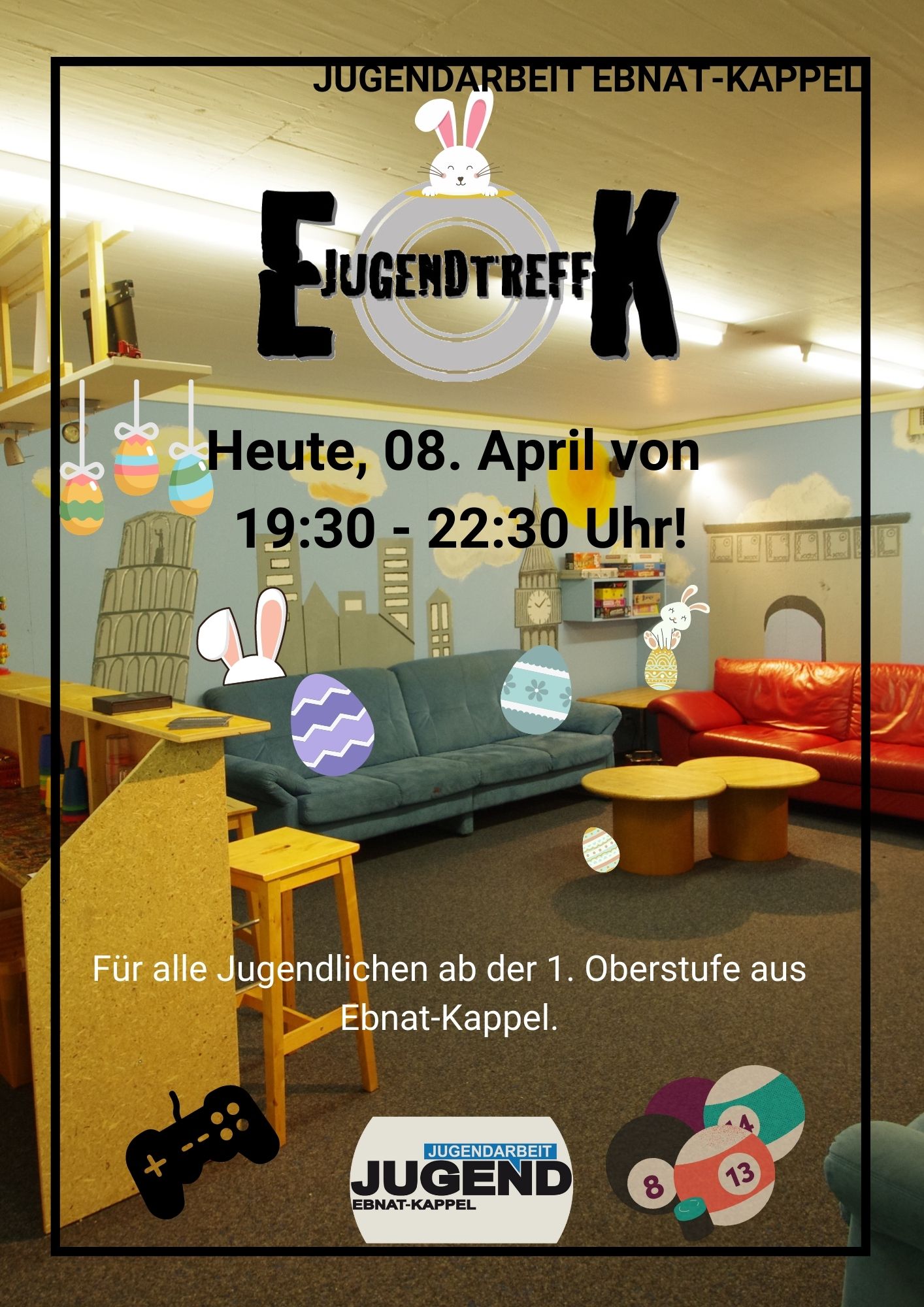 Mehr über den Artikel erfahren JUGENDTREFF VOM 8. APRIL 2022