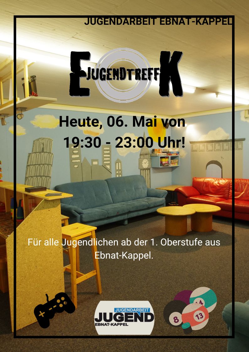 Mehr über den Artikel erfahren JUGENDTREFF VOM 6. MAI 2022