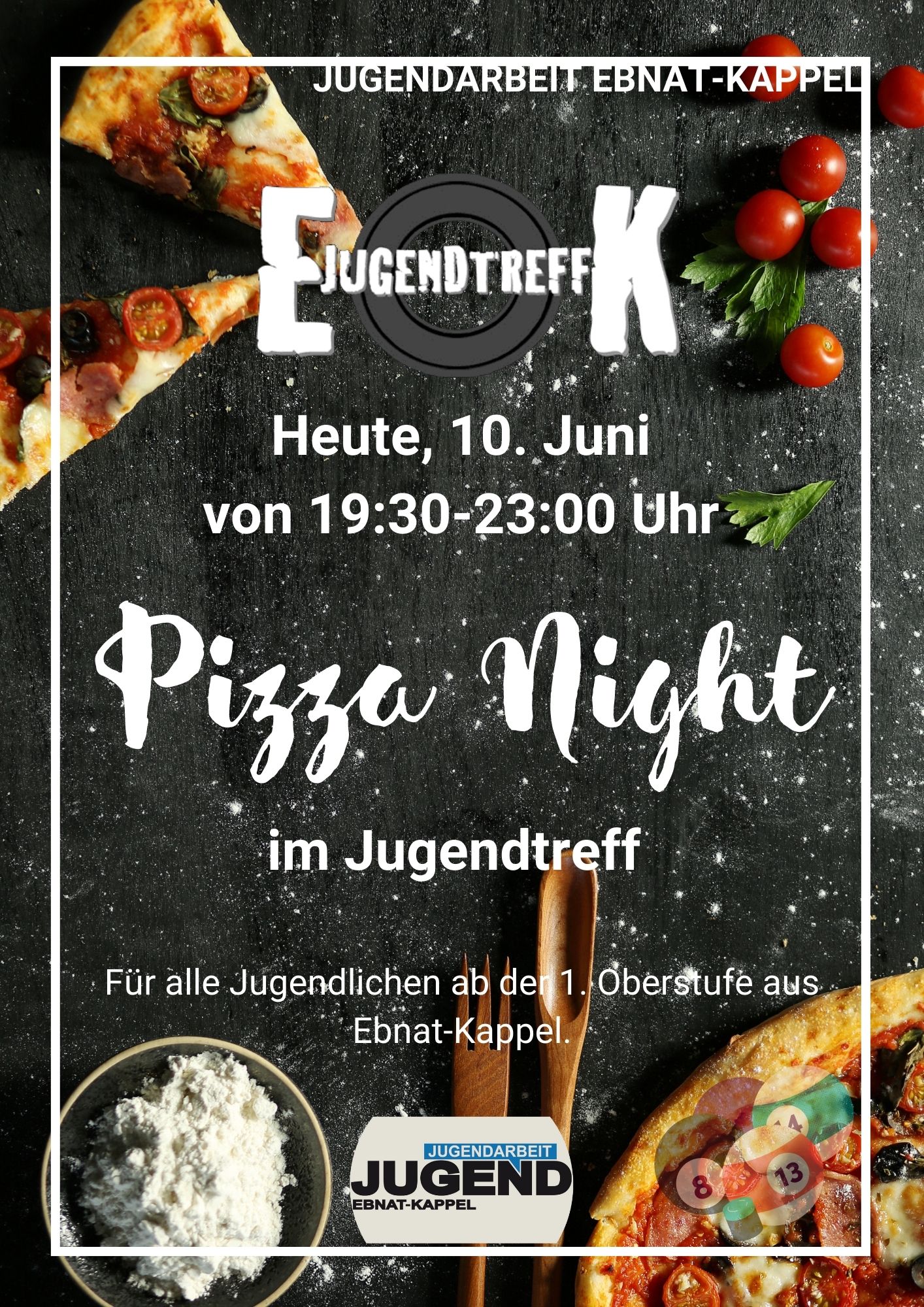 Mehr über den Artikel erfahren PIZZA NIGHT IM JUGENDTREFF