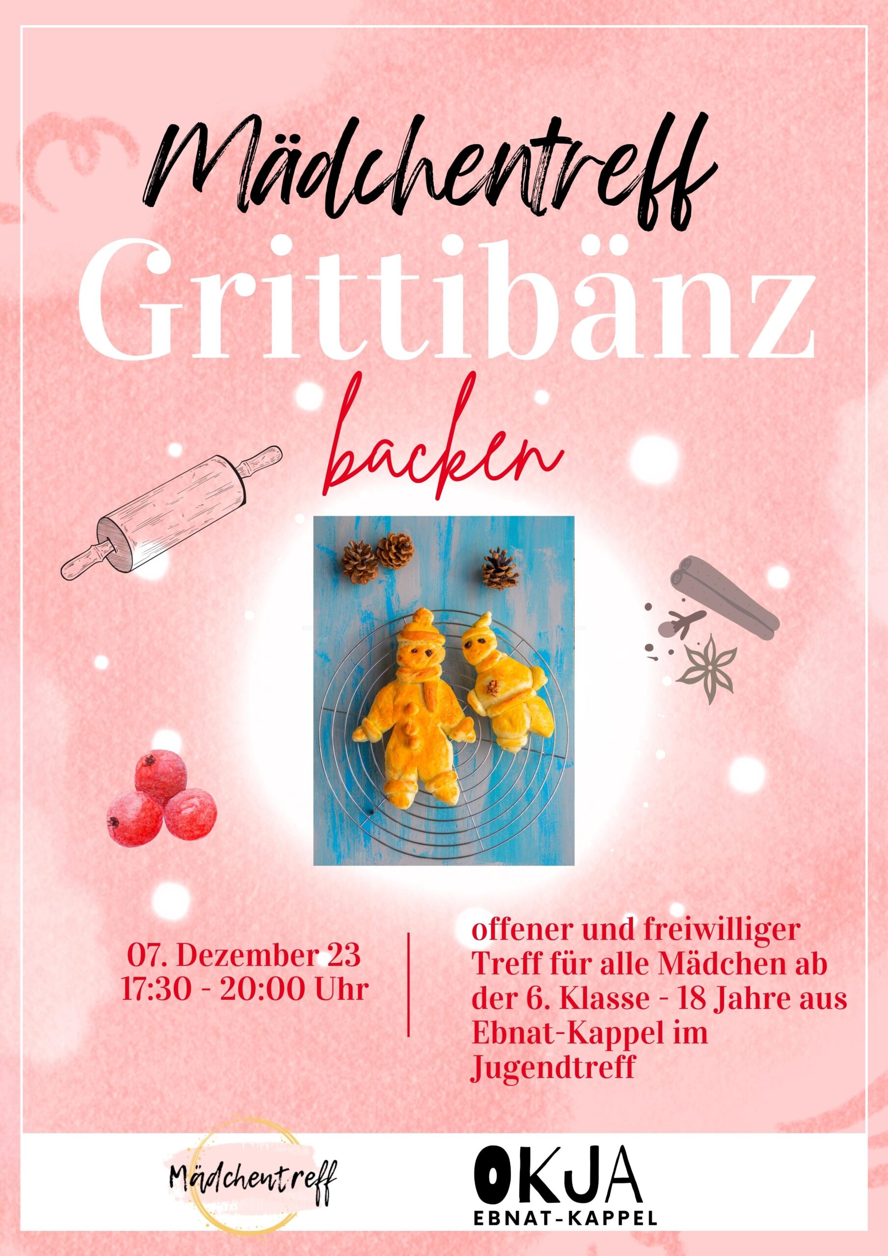 Mehr über den Artikel erfahren Mädchentreff vom 07. Dezember 2023