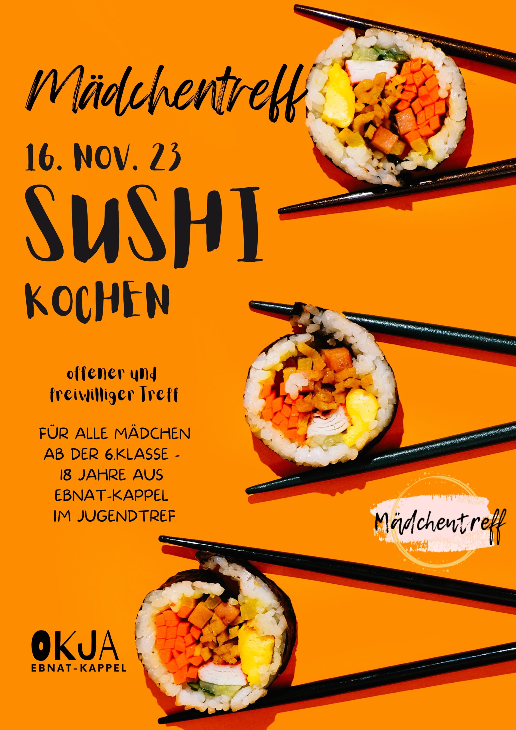 Mehr über den Artikel erfahren Mädchentreff vom 16. November 2023