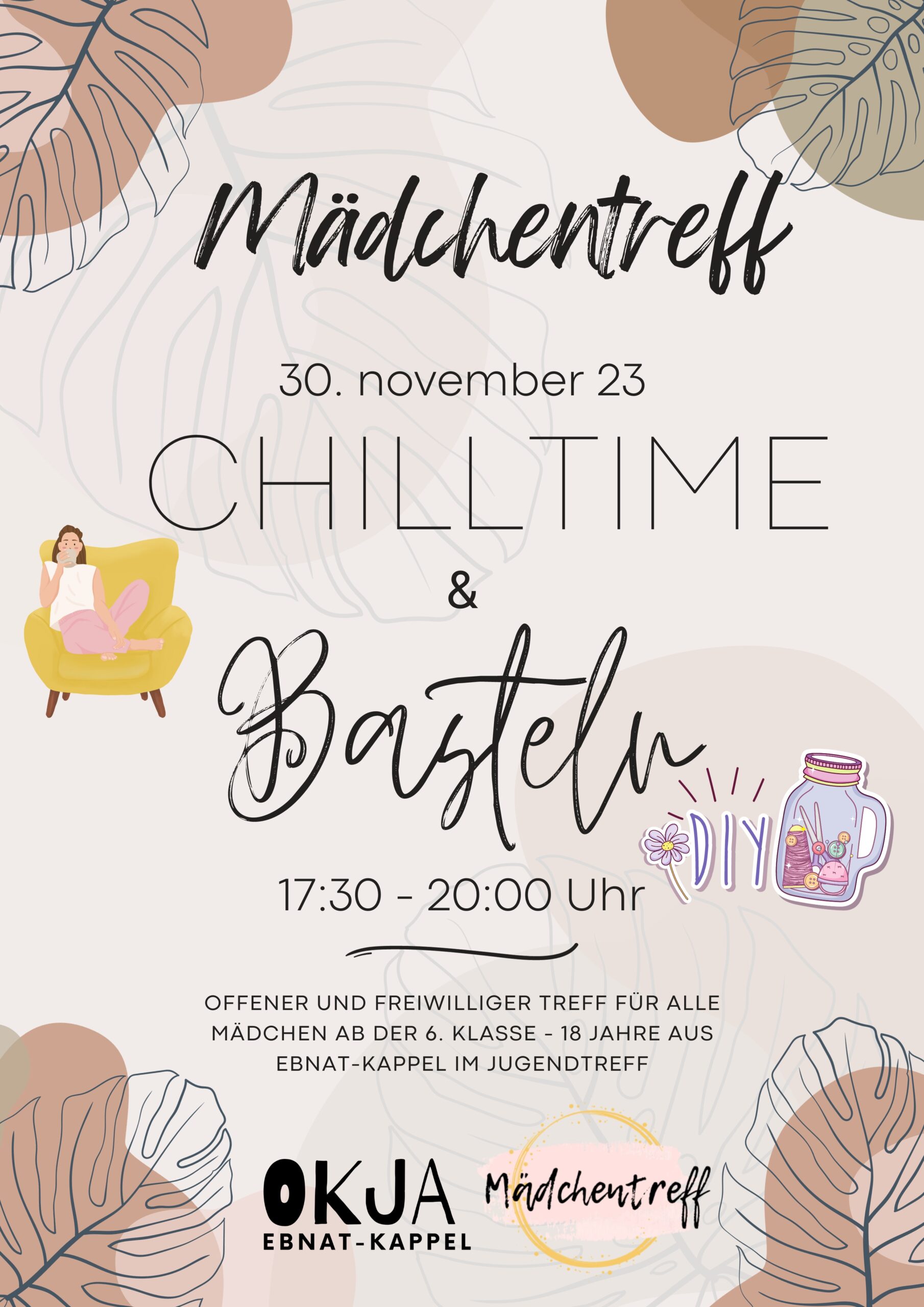 Mehr über den Artikel erfahren Mädchentreff vom 30. November 2023