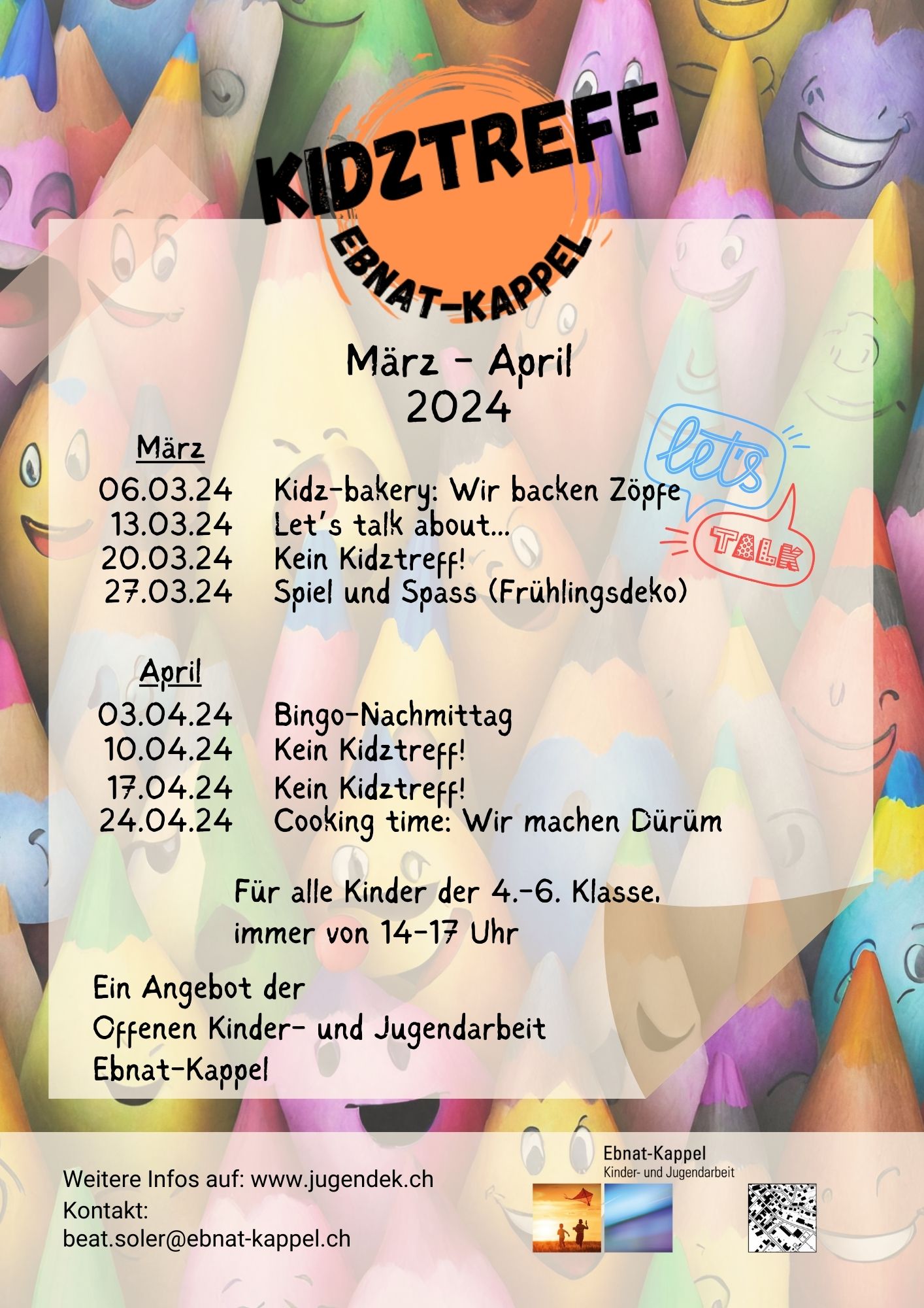 Mehr über den Artikel erfahren Programm Kidztreff März-April 2024