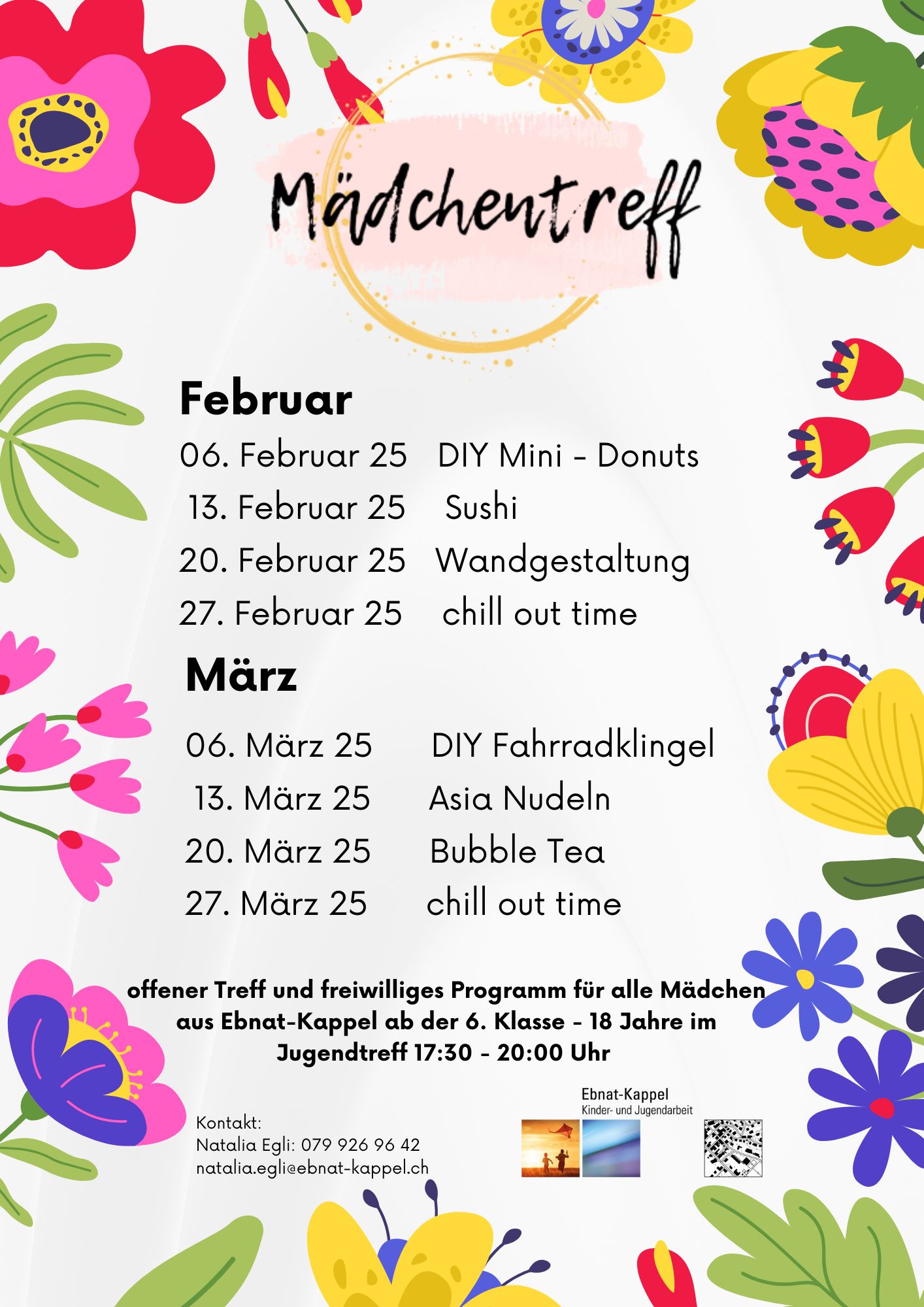 Mehr über den Artikel erfahren Programm Mädchentreff Februar und März 2025