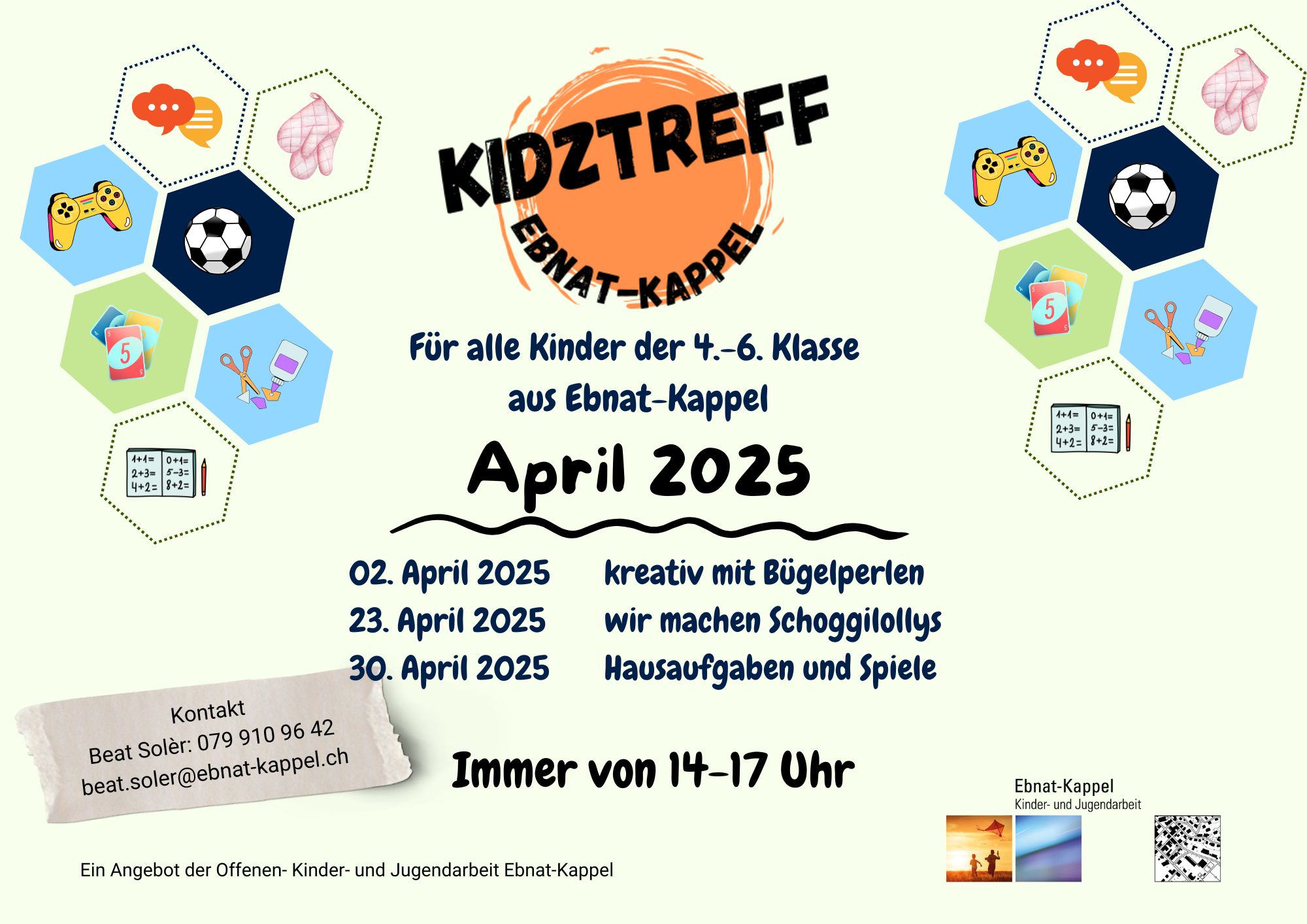 Mehr über den Artikel erfahren Programm Kidztreff April 2025